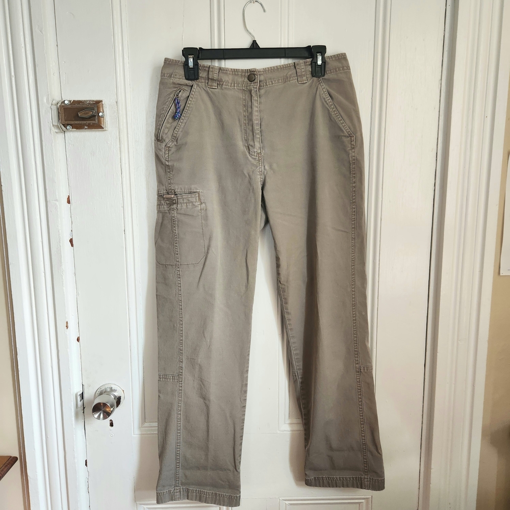 LL Bean Women's Khaki Cargo Utility Pant  Size 12